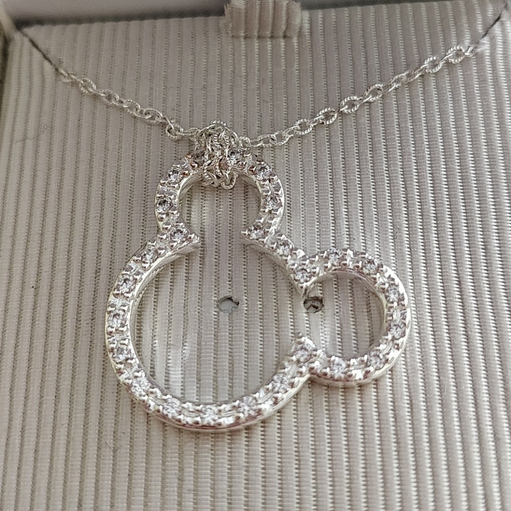 Mickey mouse necklace with crystal by Disney